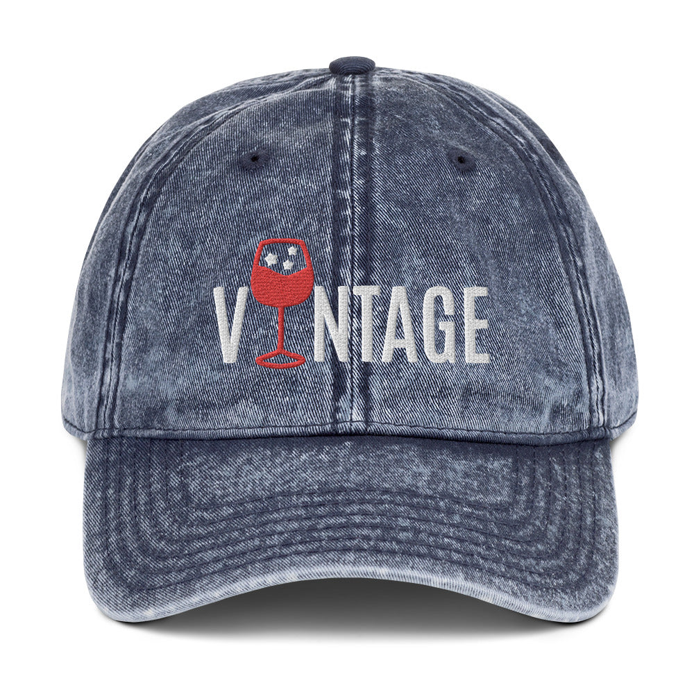 Vintage Denim Wine Hat